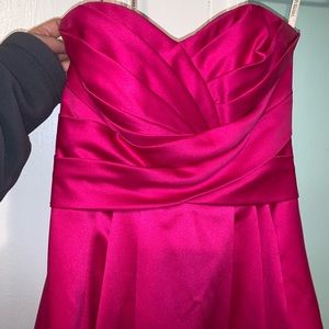 Pink strapless gown